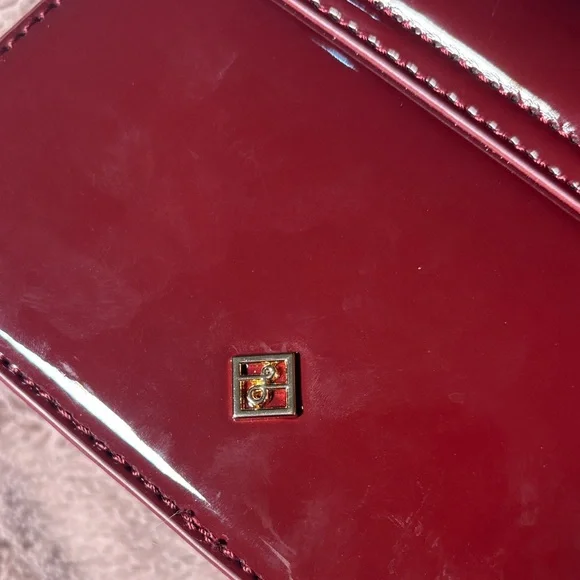 Call It Spring Glossy Burgundy Mini Top-Handle Bag - Picture 8 of 12